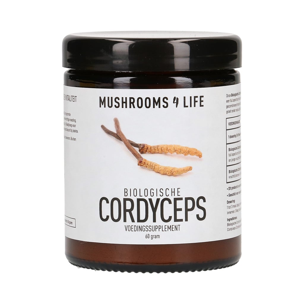 Mushrooms4Life - Cordyceps biologique en poudre (60 grammes) - produit