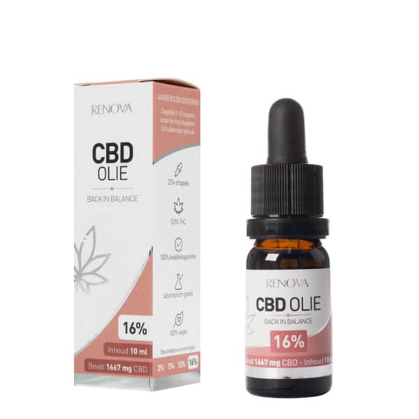 une bouteille d'huile de CBD à côté d'une boîte d'huile de CBD.